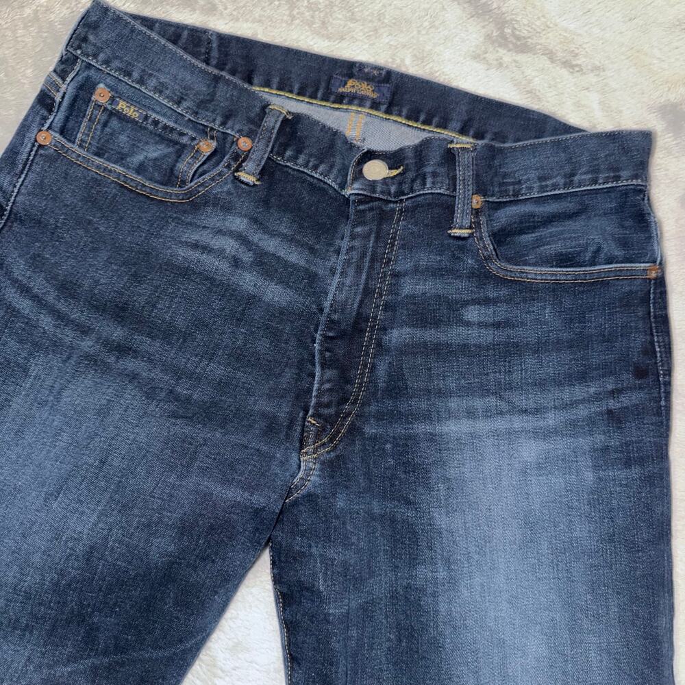 Polo Ralph Lauren Men’s Jeans 34x30 Thompson Relaxed Fit Dark Wash Denim